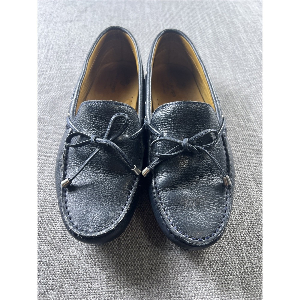 Marc Joseph New York Leather Driving Loafer Moccasin Women 8.5 Navy Handmade